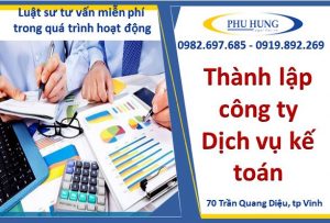 Thành lập công ty dịch vụ kế toán tại nghệ an