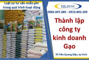 Thành lập công ty kinh doanh gạo tại nghệ an